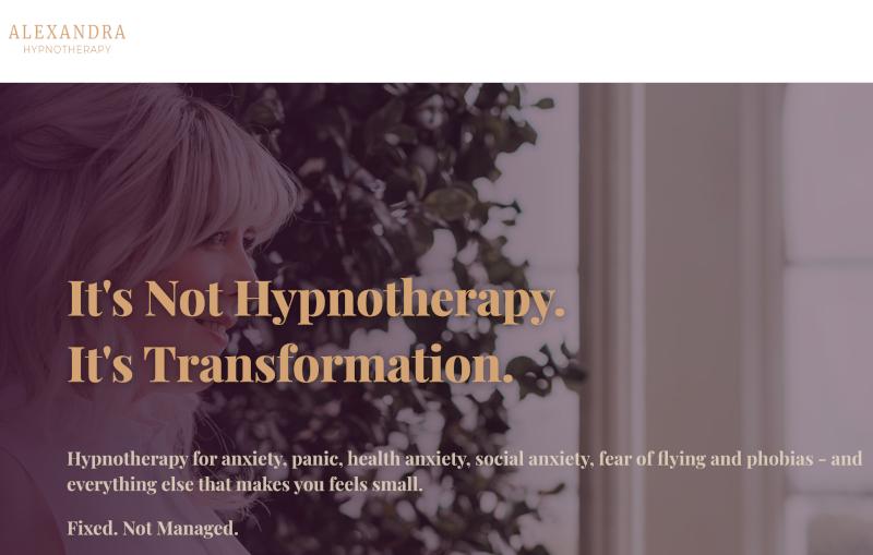 Screenshot of Alex Vessey's website
